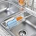 mDesign Over The Sink Tray - Practical Sponge Holder for Kitchen Utensils - Sink Organiser with Rustproof Aluminium - Silver