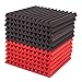 Foamily 12 Pack- Red/Charcoal Acoustic Panels Studio Foam Wedges 1