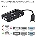 LinkS Gold Plated DisplayPort to HDMI/VGA/DVI Male to Female Support audio 4-in-1 Adapter in Black Support hook up three monitors at the same time