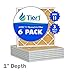 Tier1 12x12x1 Merv 11 Pleated Air/Furnace Filter -6 Pack
