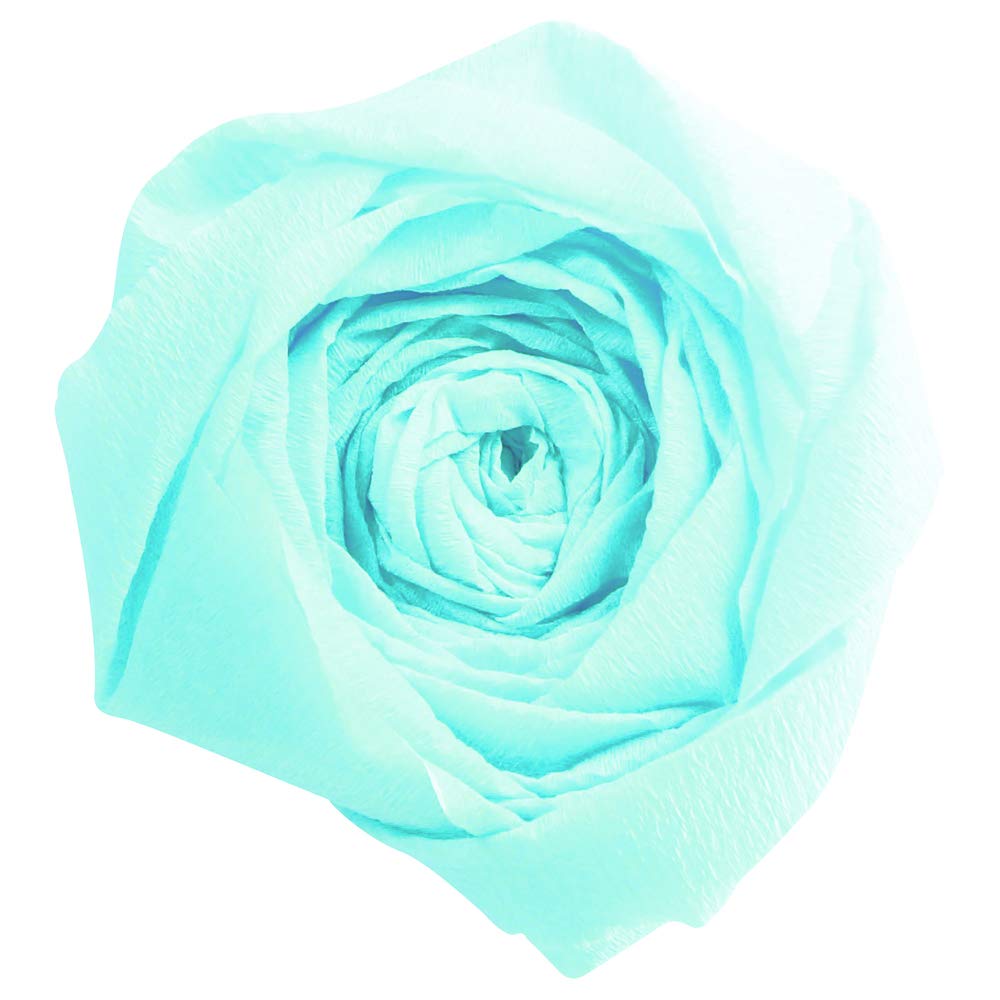 Clairefontaine 901025C - Pack of 10 Sheets of Crepe Paper - Turquoise Blue - Format 2x0.50m - Crepe 40% - Creative leisure for Adults Children Arts Crafts