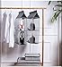 Aoolife Hanging Purse Handbag Organizer,Clear Hanging Shelf Bag Collection Storage Holder-Dust-Proof Closet Wardrobe Hatstand Space Saver,4 Shelf（Grey）