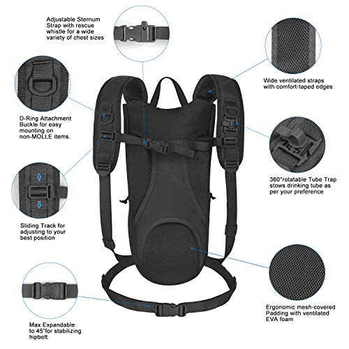 Unigear Tactical Hydration Packs Backpack 1050D with 2.5L Water Bladder