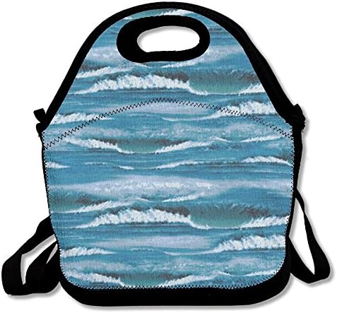 SWDGYW36 Waves Surf Ocean Lunch Bag Lunch Tote Lunch Pouch Handbag Made For Women, Men And Kids
