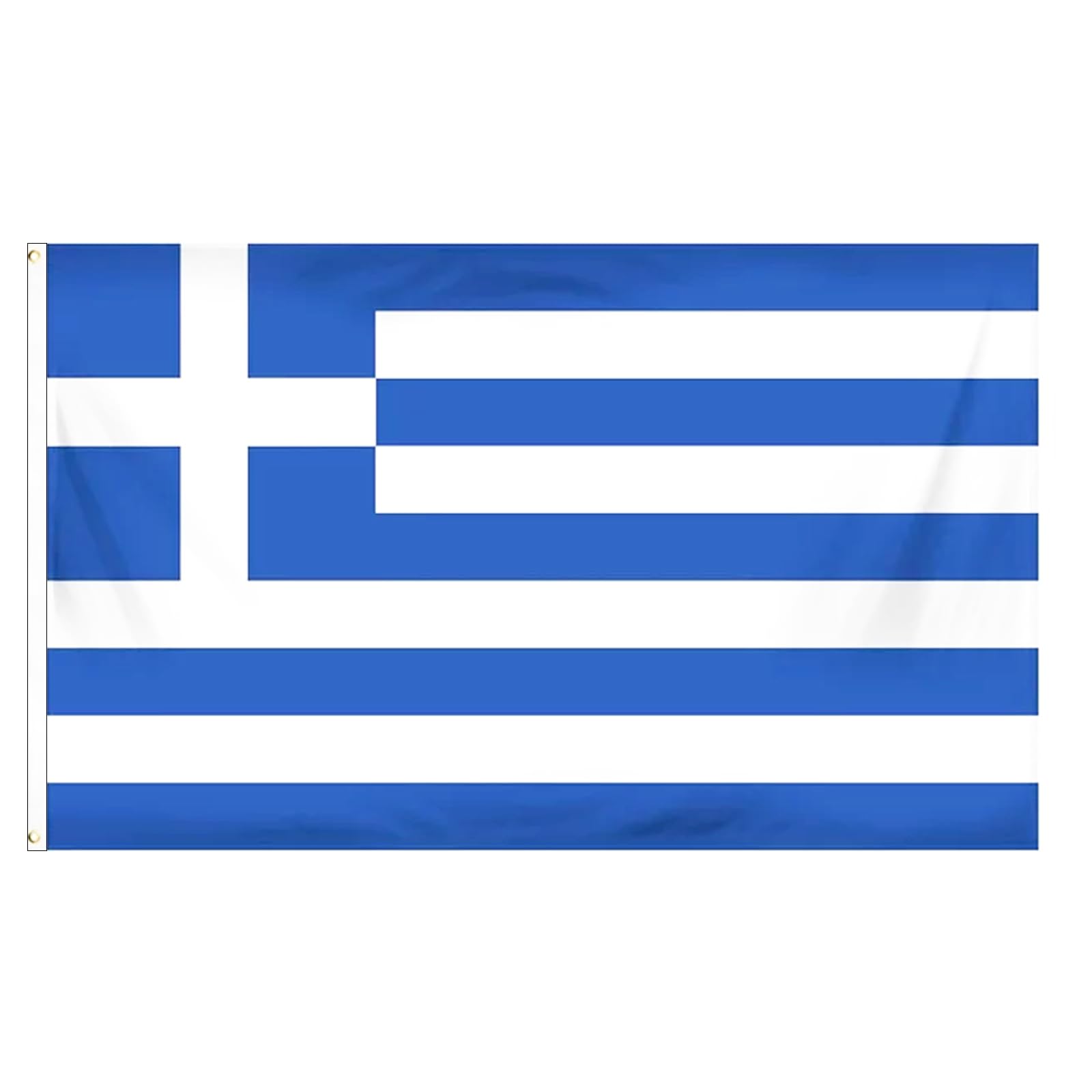Cosymate Greece National Flag Greek Flag 3x5ft with Brass Grommets, Vivid Color, UV Fade Resistant, Canvas Header, Double Stitched, 90x150cm — image 1