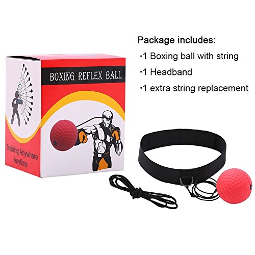 image for LETSQK Fight Boxing Reflex Ball Great for Hand Eye Coordination Traini