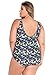 EVALESS Women O-Neck Floral Print One-Piece Swimwear Plus Size Multicoloured X-Large Size