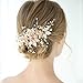 SWEETV Bridal Wedding Hair Comb Handmade Wedding Hair Accessories for Brides Wedding Hair Piece Headpiece for Brides Bridesmaid