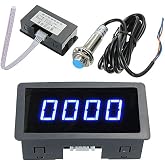 Car Blue 0.56 LED Display 4 Digital Tachometer RPM Speed Meter Hall Effect Proximity Switch Sensor NPN Kit