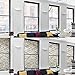 rabbitgoo Window Privacy Film Frosted Bamboo Pattern, Removable UV Blocking Stained Glass Decals Covering Decorative Window Cling for Home, 35.4 in X 6.5 Feet, Crossed