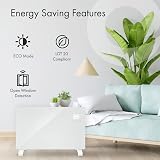Devola 2500W Wifi Smart Electric Glass Panel Heater White view 3