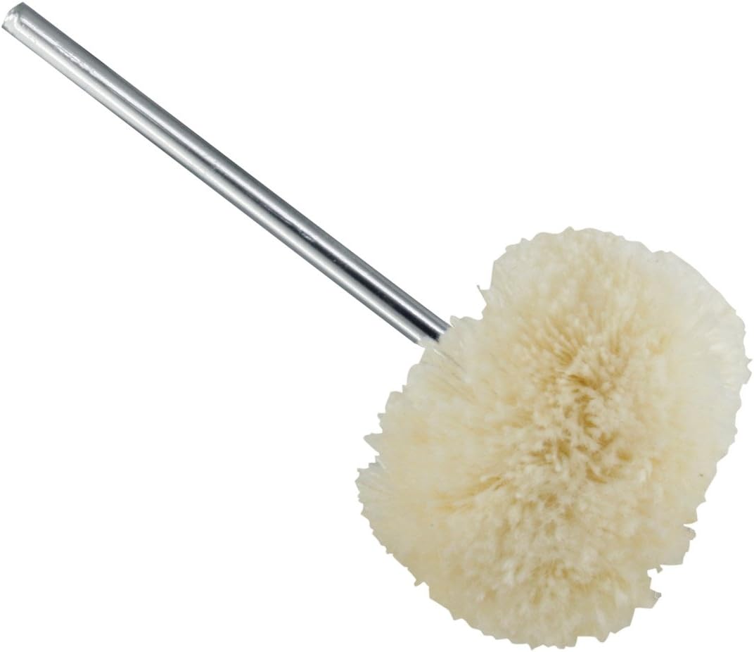 Cooksongold Jeweller's Natural Wool Fine Polishing Tool for Pendant Drill, 20mm Radius on 2.34mm Shank