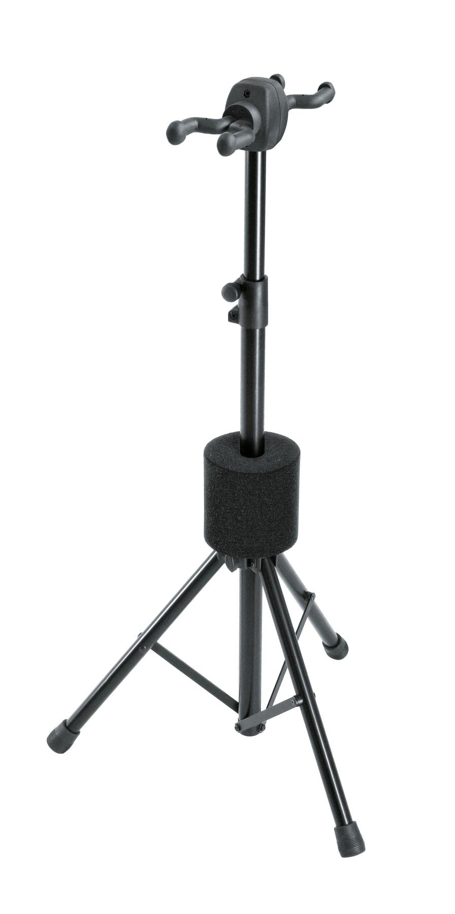 K&M König & Meyer Guitar Stand - 17620, Black, Metal, 2 Levels, Space-Saving, Sturdy, Portable, Adjustable, Universal