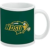 North Dakota State University Ceramic Coffee Mug, Novelty Gift Mugs for Coffee, Tea and Hot Drinks, 11oz, White