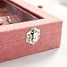 Wudygirl Jewelry Tray Velvet Clear Lid Jewelry Organizer Box Stackable Jewelry Storage Display Tray Holder Showcase (Earrings)