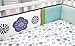 Carter's Zoo Jungle/Safari 4 Piece Crib Bumper, Floral/Lavender/Aqua/White