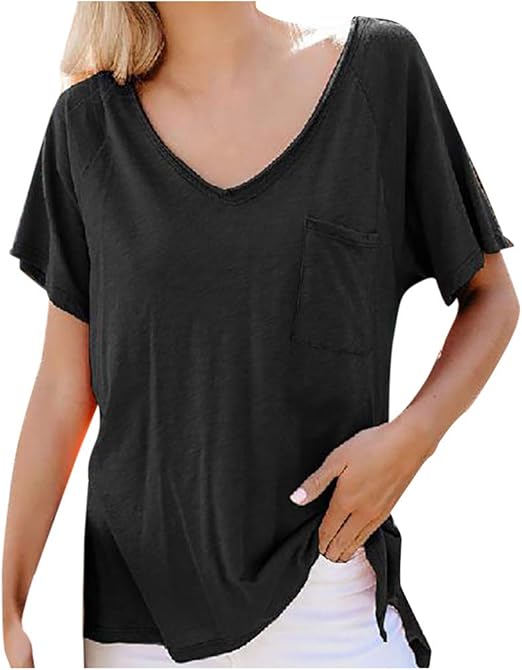 Ottatat Tee Shirt Woman Big Size Summer 2020 Ample V Neck Women