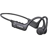 LOBKIN Bone Conduction Headphones, Open Ear Headphones Bluetooth 6.0 Wireless with Mic, 10H Playtime, IPX7 Waterproof Sports 