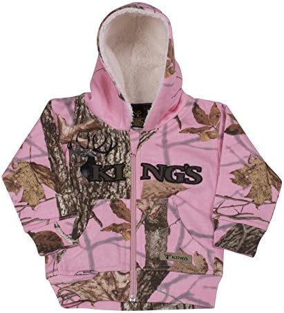 Kings Camo Infant Sherpa Zip Hoodie - Woodland Pink Camo
