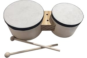 Bongo Drums | Realistic Percussion Instrument | Music Learning Toy Drum - for Preschoolers Girls Beginners 2-4 Years Old Part