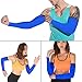 Shinymod Arm Sleeves UV Protection Sleeves for Men Women Youth Arm Warmers Compression Sports Long Sleeves Cycling Hiking Golf Basketball Driving Fishing Tattoo Covers Elbow Sleeves (Blue, L)