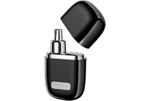 yoose Alloy Nose Hair Trimmer, Portable Nose Hair Trimmer for Men Women, Rechargeable, Washable Nose Trimmer, Detachable Head, Easy to Clean, Travel Size, Dual Edged Blades, Painless Trimming, Black