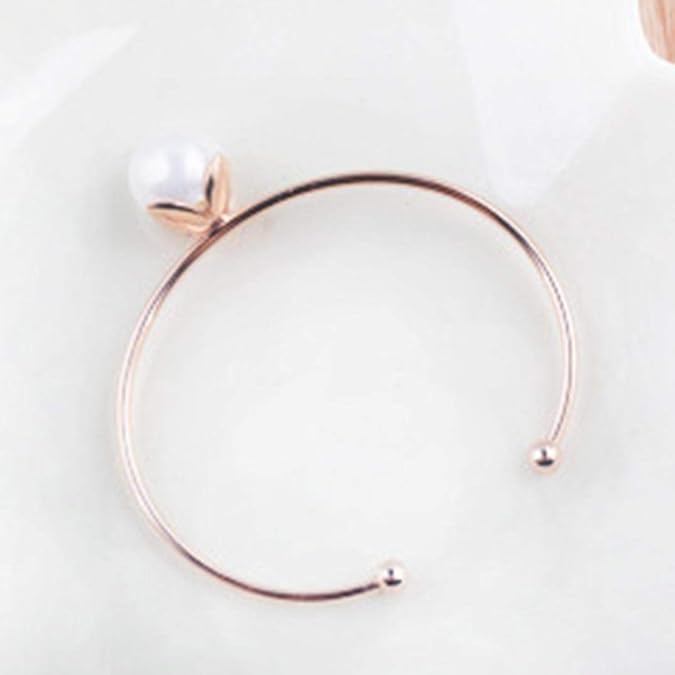 FUdeza Perlas Pulsera Agua Dulce Brazalete Pulsera Oro con 1.2 cm