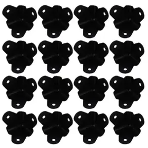 MILISTEN 16pcs Cabinet Speaker Corners Protectors Metal Amplifier Speaker Edge Safety Guard Replacement for PA DJ Speakers Amp Cabinet Subwoofer Parts