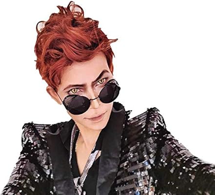 Crowley good omens wig Clearance