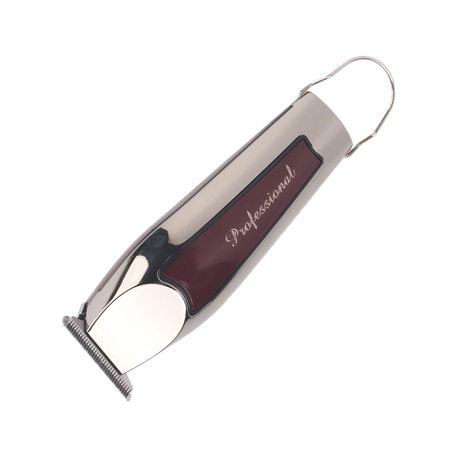 Silver ABS Hair Clipper USB Rechargeable Electric Hair Trimmer Ceramic Blade Adjustable Comb 0.5-1.5mm Long Battery