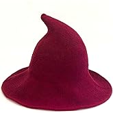 Chendvol Men's and Women's Halloween Witch Wool Hat Knitted Cap for Party Masquerade Cosplay Costume Accessory Daily