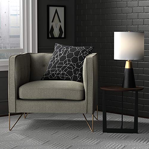 Amazon Brand Rivet MidCentury Modern Cone Nightstand Table Desk Lamp with LED Light Bulb 15