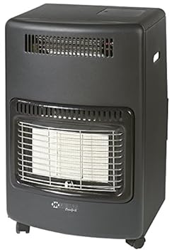 k2calore Niklas Turbo – Gasheizofen Innenraum (4200 W, 42 x 38 x 73 cm, mit elektrischen Thermoventilator, 800/1600 W)