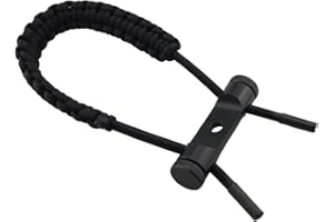 ZCZQC Bow Wrist Sling Archery Wrist Rope Black Archery Adjustable Compound Wrist Rope Bow Sling Strap