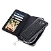 TabPow Galaxy J3 Emerge Case,Weave Zipper Cash Slot, Card Slots, Button, Leather Wallet Case Cover with Detachable Case Samsung Galaxy J3 Prime/Galaxy J3 Emerge/Amp Prime 2 - Weave Black