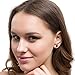 Jstyle Stainless Steel Mens Cubic Zirconia Stud Earrings for Women Black Pierced 5mm