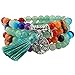 SUNYIK 7 Chakra Stone 108 Green Aventurine Wrist Mala Bracelet,Tibetan Buddhist Prayer Bead with Tassel