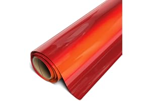 Siser EasyWeed Heat Transfer Vinyl 11.8" x 5ft Roll (Electric Red) - - Compatible with Siser, Cricut, Silhouette and Other Craft/Professional Cutters - CPSIA Certified
