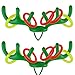 A.S Hapdoop 2-4 Players Inflatable Reindeer Antler Ring Toss Game for Christmas Party - Game Rules Included (2 Green Antlers 10 Rings)