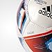 adidas Performance Euro 16 Glider Soccer Ball, White/Bright Blue/Solar Red/Silver Metallic, Size 1