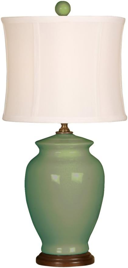 Ginger Jar Table Lamp (Moss) (18"H x 9"W x 9"D)