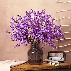 15 Pcs Purple Artificial Flowers Babys Breath