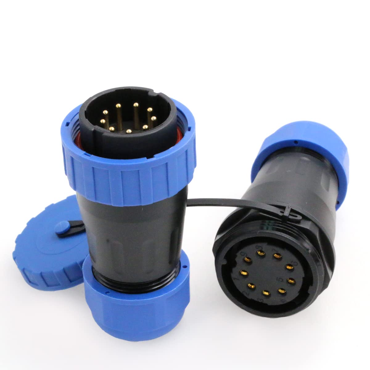 Eonvic TY28 Docking Aviation Plug Quick Disconect Waterproof Panel Mount Wire Connector 4pin 5pin 6pin 7pin 9pin Male Plug and Femae Socket (9Pin)