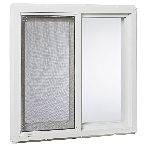 Park Ridge Products VUSI2424PR Park Ridge Slider x 24 in. Utility Insulated Sliding Vinyl Window - White, 24" X 24