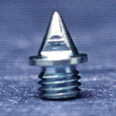 Track & field pyramid 3/16 inch track shoe spike. Long lasting durability. Our best selling most popular 3/16 pyramid track shoe spike.