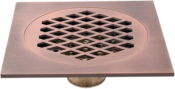 Coladeras de Desagüe,4Pulgada Cuadrada De Bronce Rojo Rómbica De