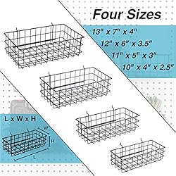 Right Arrange – Pegboard Baskets, Set of 4 Black