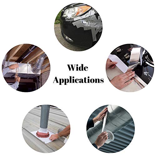 Industrial Grade Aluminum Foil Tape. 2.36 Mil x 2 Inches x 55 Yard. Self Adhesive, Perfect for Seal, Patch and Insulate Air Ducts (Hot and Cold), HVAC Pipe, Metal or Plastic Joint and Seams.