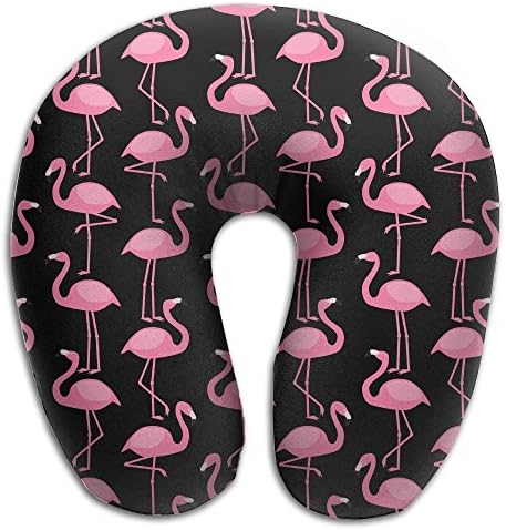 Multifunctional Neck Pillow Pink Flamingo U-Shaped Soft Pillows Convertible Portable For Reading,Sleeping On Airplanes,Train,Car,and Travel