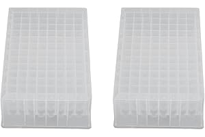 Pssopp 10Pcs 96 Wells Deep Well Plate, Polypropylene Storage Microplates 2.2mL for Sample Storage Cell Cultures Assays PCR